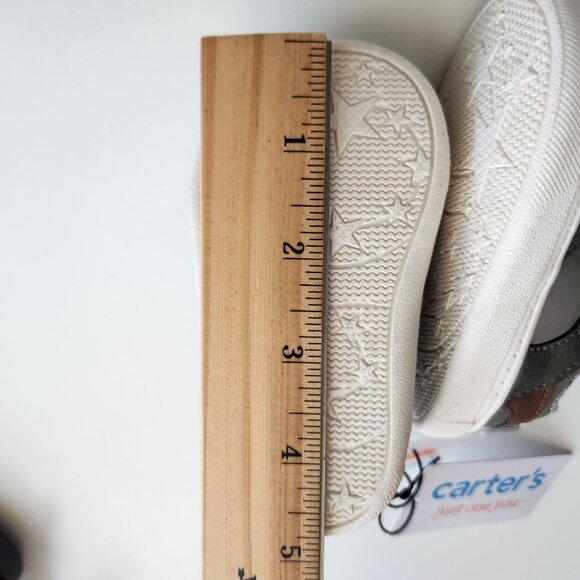 Carter's Just One You Baby Boys' Karson First Walker Sneakers - Gray Sz 3 Hook a - Picture 12 of 13